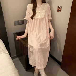 Váy Ngủ Nữ Mây Cotton Ren Công Chú, Phong Cách Thoải Mái Mùa Hè