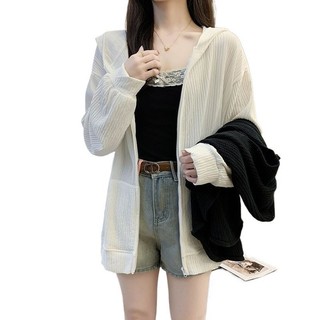 Áo khoác nữ chống nắng, phong cách Hàn Quốc, chất liệu vải sợi Polyester