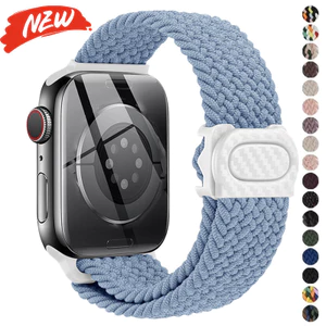 Dây đeo Solo bện Dây đeo Nylon đàn hồi tương thích cho Apple Watch Series11 / 10 42mm 46mm Ultra3 / 2 / 1 49mm 9 8 7 6 5 4 SE 45mm 44mm 41mm 40mm