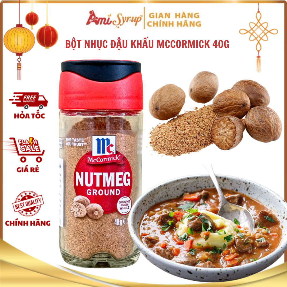 Bột Nhục Đậu Khấu McCormick 40g, Gia Vị Nấu Ăn Thơm Ngon Cho Món Ăn Hấp Dẫn Hơn