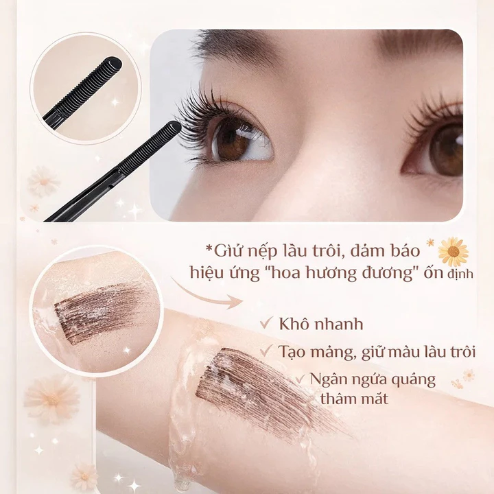 🔥Giá sốc🔥 Kem lót mi / Độ cong 24 giờ / Mascara làm cong mi tự nhiên / Mascara chống thấm nước / không vón cục/Mascara Không Thấm Nước