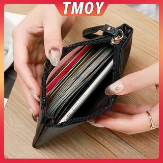 TMOY Đơn Giản Và Thời Trang Nữ Siêu Mỏng Ví Dài Màu Trơn Da PU Dây Kéo Ví Dung Tích Lớn Túi Xách Di Động TMOY
