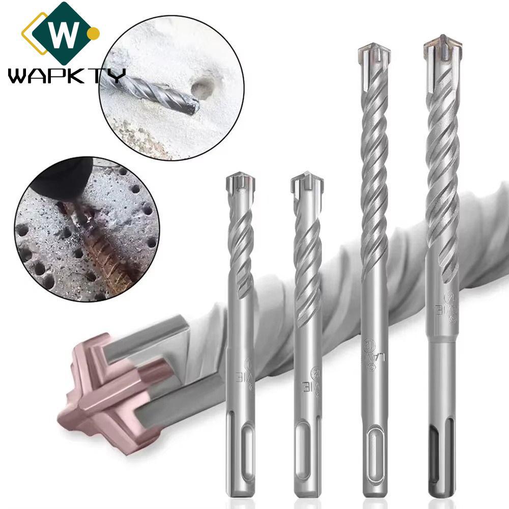 WAPKTY 1 Mũi khoan búa điện, Mũi khoan chéo 110mm 160mm Mũi khoan SDS Plus, 4 tròn 5 / 6 / 7 / 8 / 10 / 12mm Máy tác động cho gạch bê tông tường