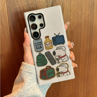 Ốp bảo vệ họa tiết Mischievous Puppy thích hợp cho Samsung s26 s26ultra s22u s23 plus s23FE s24 s25 plus A55 A56 A36 ốp điện thoại di động
