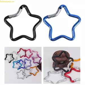 Fol Carabiner Kẹp Hình Ngôi Sao từ Hợp Kim Nhôm, Móc Khóa Hạng Nặng