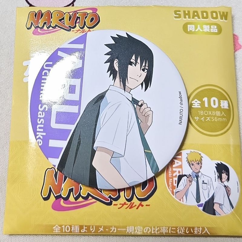 Huy hiệu đồng phục trường học Naruto 58mm – Itachi & Sasuke Sasuke Anime Pin, Phong cách trường học Kawaii dễ thương, Trâm cài hoạt hình sưu tập
