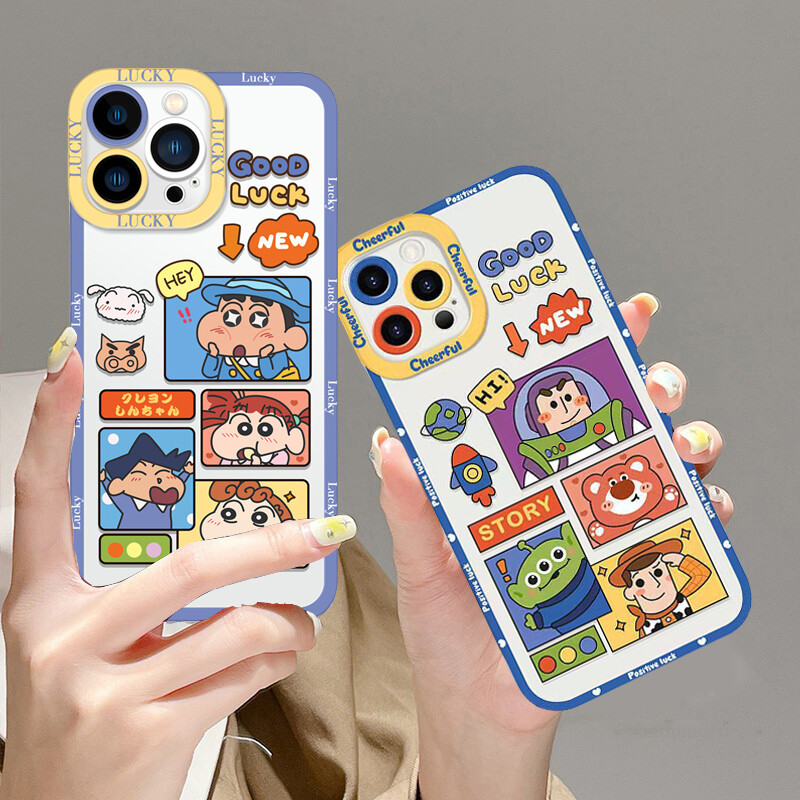 Ốp Điện Thoại Crayon Shinchan Dễ Thương Cho Infinix Tecno Spark GO 2022 2024 SMART 6 Plus 7 8 Tecno Pova 7 6 5 2 3 4 Pro POP 5 6 LIE Vỏ Hoạt Hình TPU Chống Sốc Trong Suốt Chống Rơi