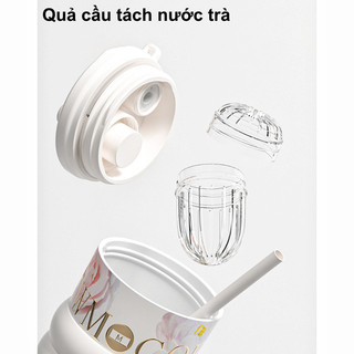 【BabyJoy】Ly giữ nhiệt 710ml lót sứ,giữ nhiệt 8-12h, kèm ống hút và charm siêu đáng yêu, phù hợp quà tặng
