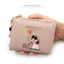 Snoopy Dây Kéo Ví Tua Rua Gấp Nửa Thẻ Ngắn Đựng Tiền Xu Ví Đựng Tiền Xu