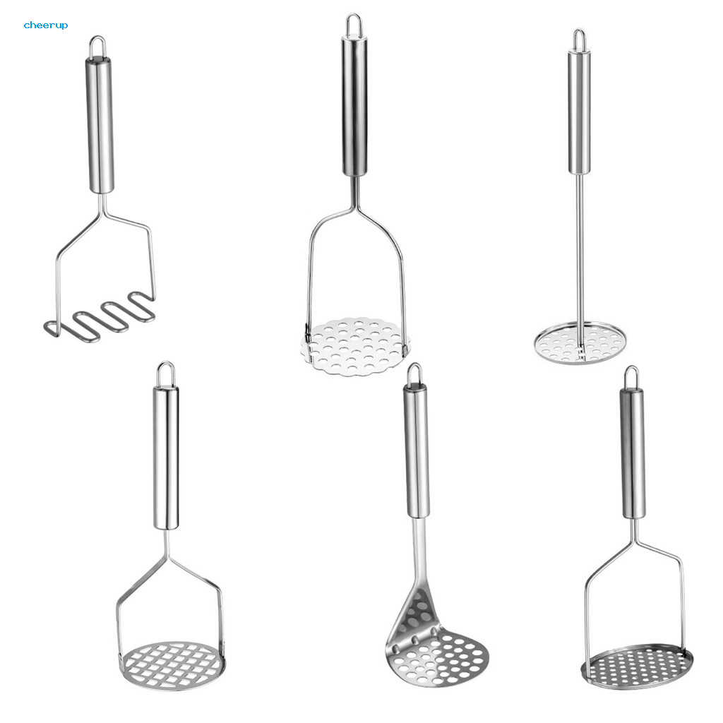 Máy ép/nghiền khoai tây đa năng bằng thép không gỉ, tay cầm tiện dụng – Dụng cụ nghiền thực phẩm rau củ, nước sốt chống rỉ sét cho gia đình