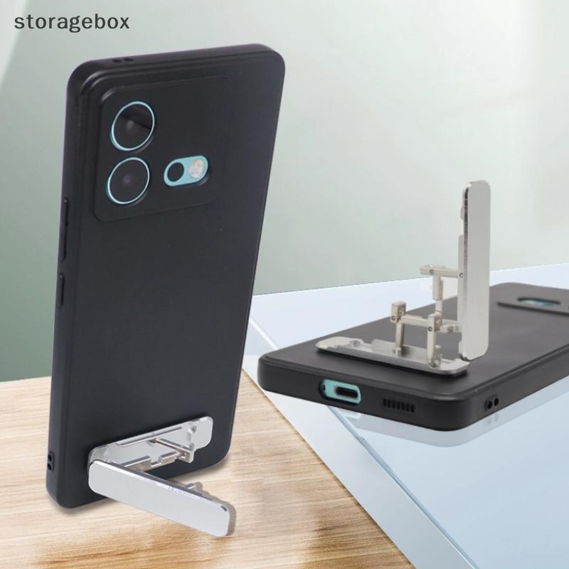[Hộp lưu trữ] 1 / 3 Giá đỡ điện thoại di động có thể gập lại vô hình Mini Hợp kim nhôm Giá đỡ vật liệu để bàn Góc có thể điều chỉnh cho điện thoại di động Đẹp