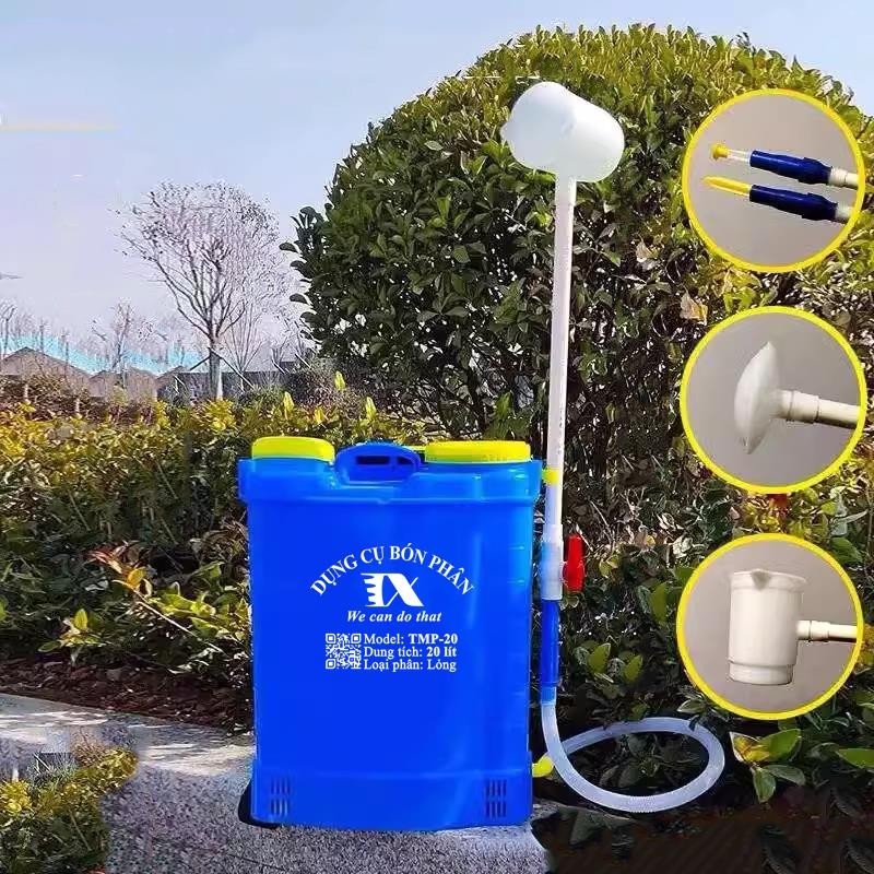 Bình Châm Phân Nước Đeo Lưng 20 Lít TMP-20 Tháp Xanh Tưới Gốc Tiết Kiệm Sức Lao Động, Dụng Cụ Chuyên Dụng Cho Cây Ăn Quả