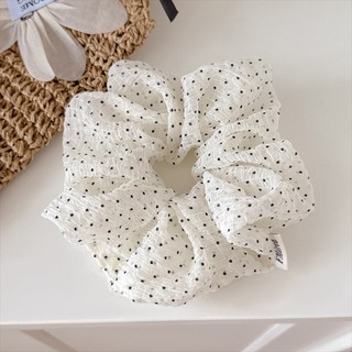 Kovoi Scrunchy Gạc Tươi Chấm Bi - Phù Hợp Cho Đuôi Ngựa và Style Lười