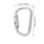 CATIYAHA 1 / 2 Kẹp Carabiner Thép, Khóa treo hình chữ D 40Cr Thép 45KN, Bạc bền bỉ Khóa tự động Carabiner Leo núi ngoài trời