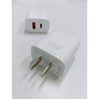 Củ sạc nhanh 30W, công nghệ GaN, 2 cổng ra USB - Type C- công suất thực tế, hỗ trợ sạc nhanh cho tất cả dòng ip.