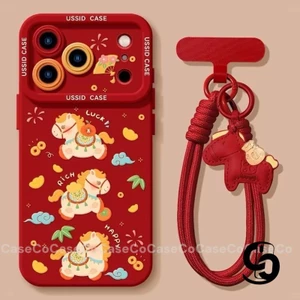 Ốp Lưng Cho Oppo A3Pro A6pro A5Pro A3X A60 A5i A3 A18 A38 A15 A7 A79 A17 A54 A16 A55 Vỏ vòng tay ngựa làm giàu năm mới