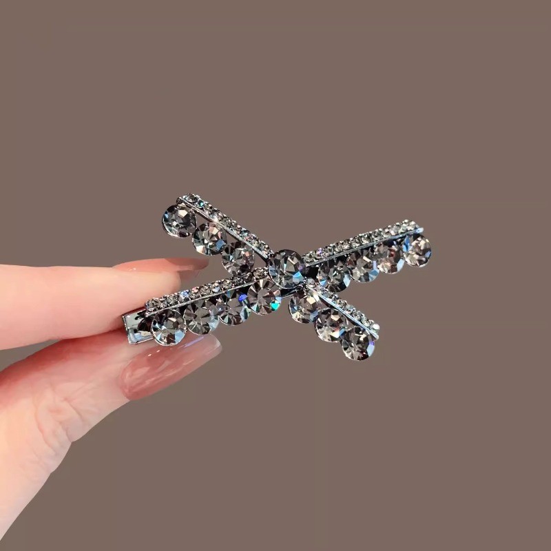 Súng kẹp tóc màu đen cao cấp, thiết kế mỏ vịt Hàn Quốc