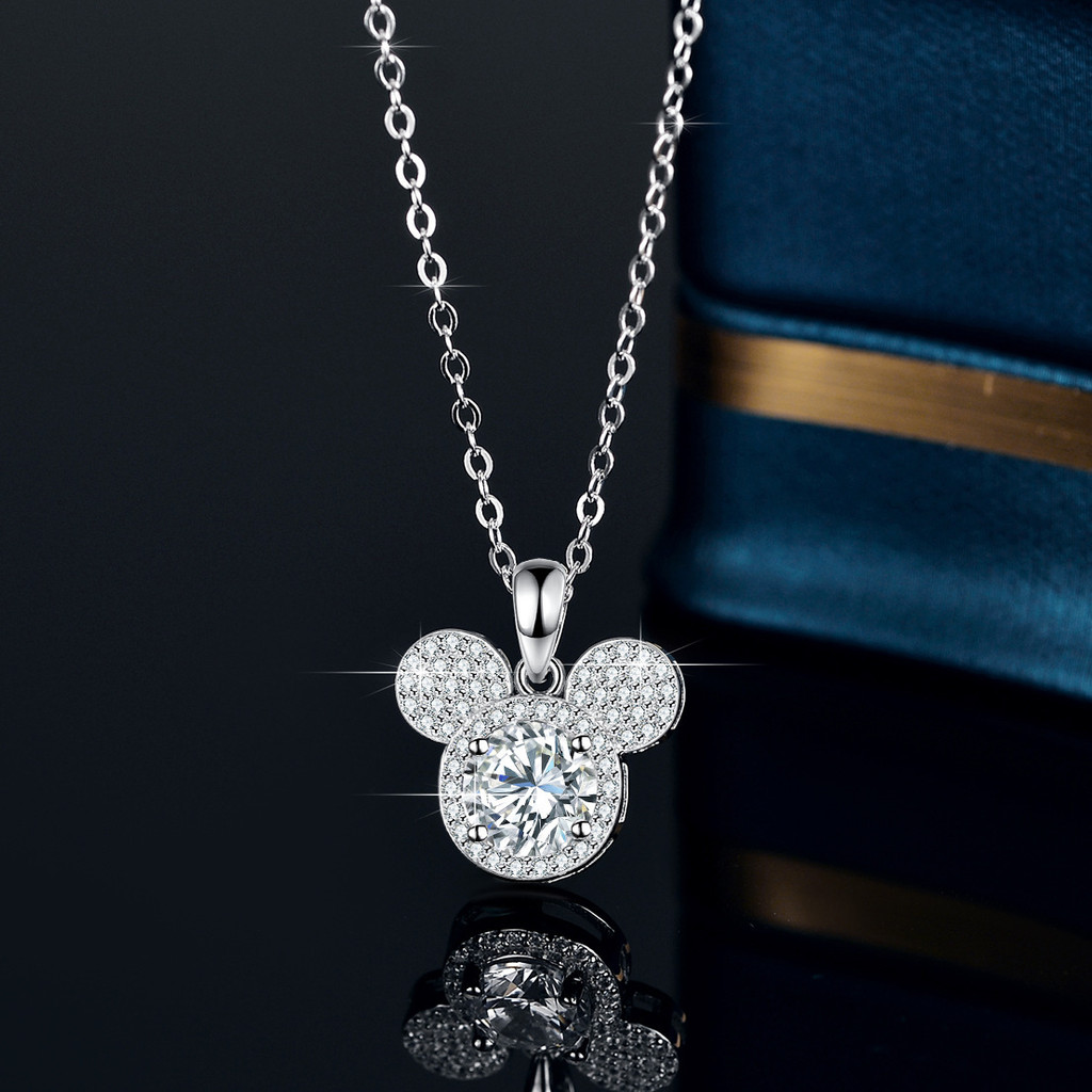 Dây chuyền xương đòn mặt dây chuyền Mickey bạc 925