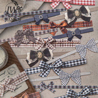JIANWU Thời Gian Quà Tặng Series Vintage Ren Nơ Chất Liệu Phong Cảnh Cắt Dán Thêu Sò Nhãn Dán Sáng Tạo DIY Tạp Chí Văn Phòng Phẩm