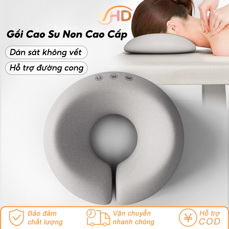 Gối Cao Su Non Cao Cấp Công Thái Học - Thiết Kế Cho Nằm Úp Mặt, Lý Tưởng Cho Spa, Massage & Thư Giãn