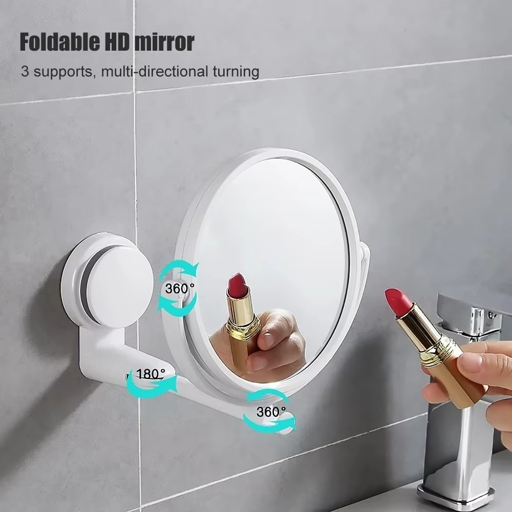 EBINLANDS Mở Rộng Gương Phòng Tắm, Gương Treo Tường Cánh Tay Gấp Hút, Hai Mặt Không Khoan Mỹ Phẩm Trang Điểm Phòng Tắm
