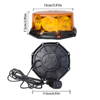Đèn LED Beacon Đèn Hổ Phách Cảnh Báo Xe Cứu Hỏa Xe Buýt Nhấp Nháy COB Khẩn Cấp Với Từ 12-24V
