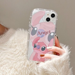 Stitch Angel Cặp Đôi Love Wave Dành Cho infinix Hot 50i 60i Hot 60 50 Pro + Smart 8 9 Smart 10 Vỏ Sóng 3D Bìa Mềm