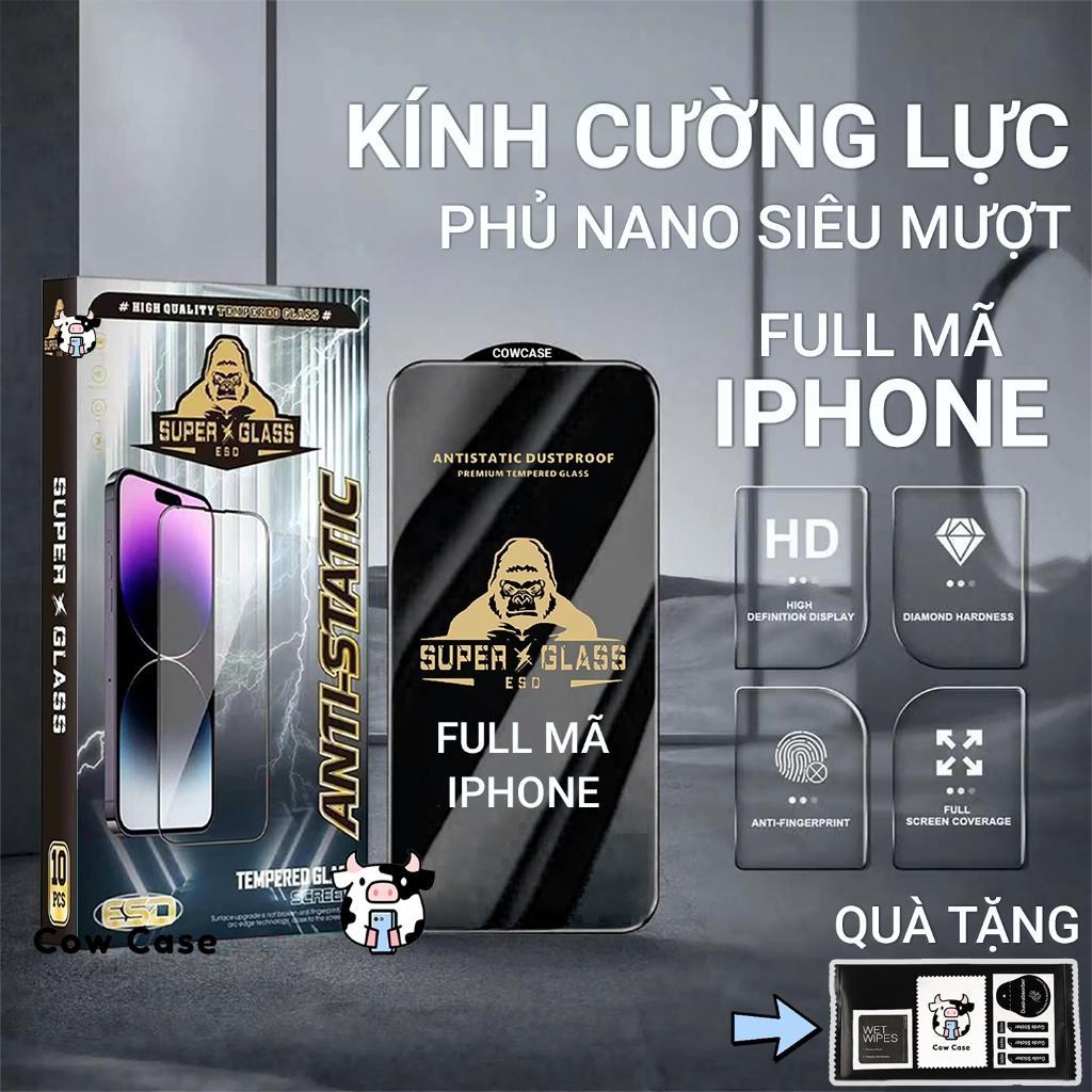 Kính cường lực iphone full màn 16/15/14/13/12/11/Xr/Xs/8/7/6/6s Plus/Pro/Max