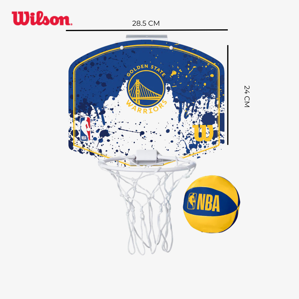 Wilson NBA Golden State Warriors Mini Hoop Bộ Bóng Rổ Mini Golden State Warriors WTBA1302GOL