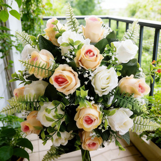 Hoa hồng cao cấp giả trang trí tết DIY ấn tượng với vẻ đẹp thanh lịch phù hợp để trưng bày hoặc tặng quà