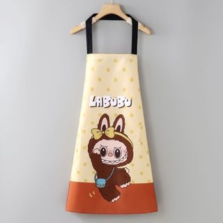 Tạp dề bếp chống thấm nước, không tay, chống bẩn, dễ thương, đồng phục đầu bếp Labubu