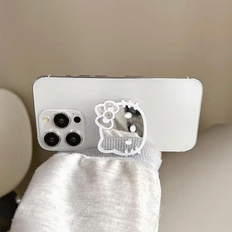 new cute Hello Kitty Phone Airbag Holder Mirror Colored Retractable Phone Stander Stretchable Desktop Sticker Gifts