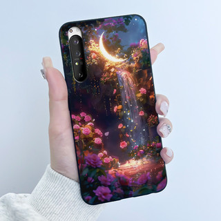 Dành Cho Sony Xperia 5 II III Ốp Lưng Sang Trọng Dễ Thương Tình Yêu Thỏ Ngộ nghĩnh Màu Đen Silicon Mềm Bảo Vệ Cho Sony Xperia 5ii 5iiii Vỏ