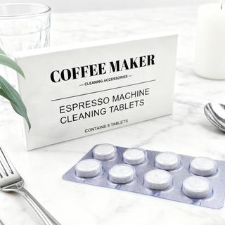 Máy pha cà phê Viên làm sạch 8-Count Mạnh mẽ Đa năng Descaler Hương vị Cải thiện Máy pha cà phê Làm sạch Pods shopidaevn