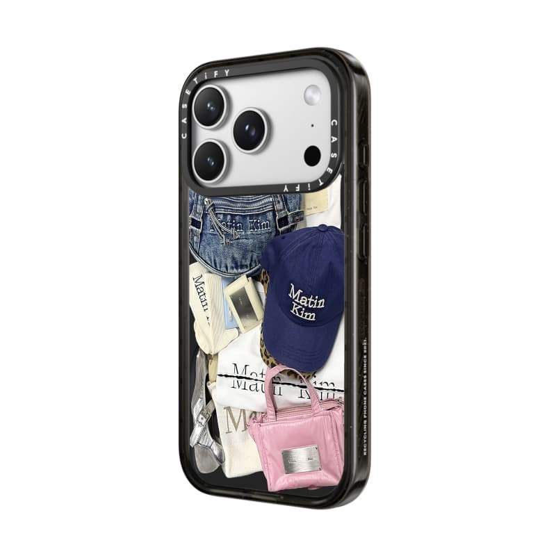 CASECASE X MATIN KIM UNBOXING Pink Black Edge Clear Hard Từ Hút Tác Động Dành Cho Apple IPhone 12 13 14 15 16 17 Pro Max Air Plus Có Hộp
