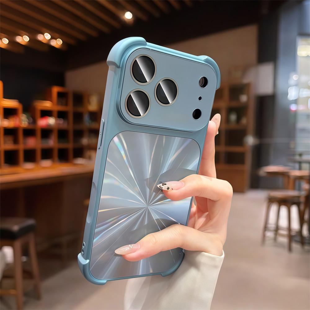 Ốp điện thoại họa tiết CD bốn góc chống rơi cho iPhone 17 Pro Max 13 14 15 16 pro max Phim bảo vệ gương chống rơi Vỏ mềm bảo vệ điện thoại
