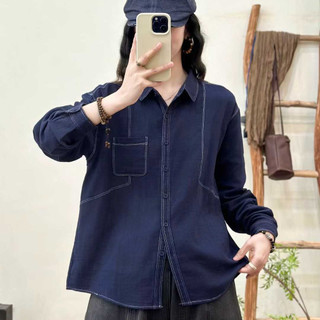 [Hàng Có Sẵn] Áo sơ mi nữ cotton chất lượng cao, style cổ điển, phù hợp đầu xuân mới