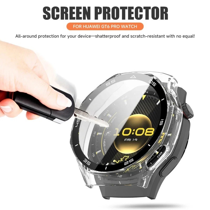 Ốp Bảo Vệ Chống Sốc PC Cho Huawei GT6Pro GT 6Pro Kính Cường Lực + PC Dành Cho Huawei GT6 Pro Đồng Hồ Thông Minh Bảo Vệ Cứng Vỏ Da