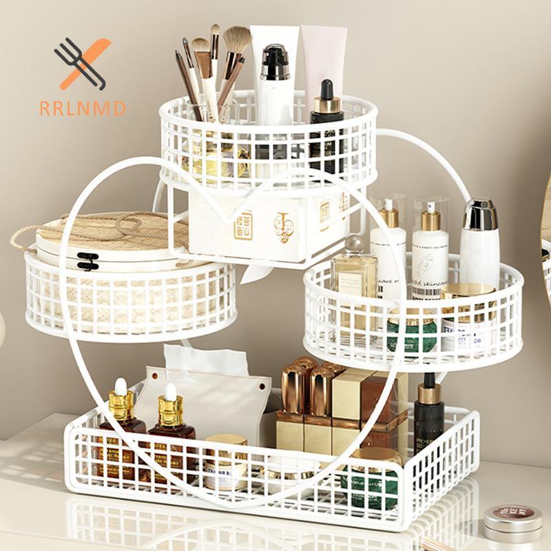 RRLNMD 1 Dụng Cụ Sắp Xếp Mỹ Phẩm Bằng Kim Loại Phủ Nhẹ Không Lắp Đặt Trang Điểm Lưu Trữ Ra Hiện Đại Vanity Để Bàn Kệ MỚI