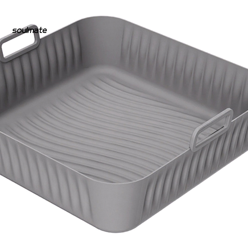 Linh hồn| Khay nướng silicone Chảo silicon vuông Tấm lót nồi chiên không khí bằng silicon vuông cho Cosori 5qt / 6qt Thảm chống dính có thể tái sử dụng Máy rửa chén chịu nhiệt An toàn Hoàn hảo Phù hợp cho hình vuông