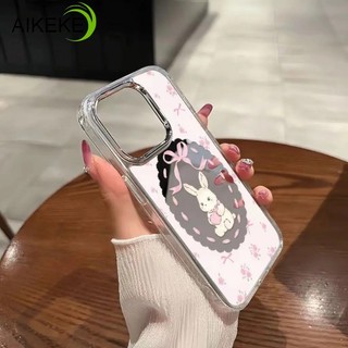 Ốp Điện Thoại Gương Rỗng Thỏ Nơ Dễ Thương Cho Motorola Moto G32 G30 G23 G22 G24 G15 Power G14 G13 G10 G06 G05 G04S E32 E22i E22 E20 E15 E13 E7 2020 4G 5G Sang Trọng Bìa Mềm