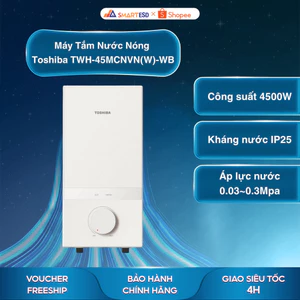 Máy Tắm Nóng Trực Tiếp Toshiba TWH-45MCNVN(W)-WB (Không Bơm) - Bảo hành chính hãng 24 tháng