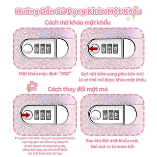 Sổ Tiết Kiệm Đựng Tiền Phong Cách Lấp Lánh - Sổ Tay Mini Cao Cấp Có Khoá Cho Dự Án Tiết Kiệm 100 Ngày Thành Công