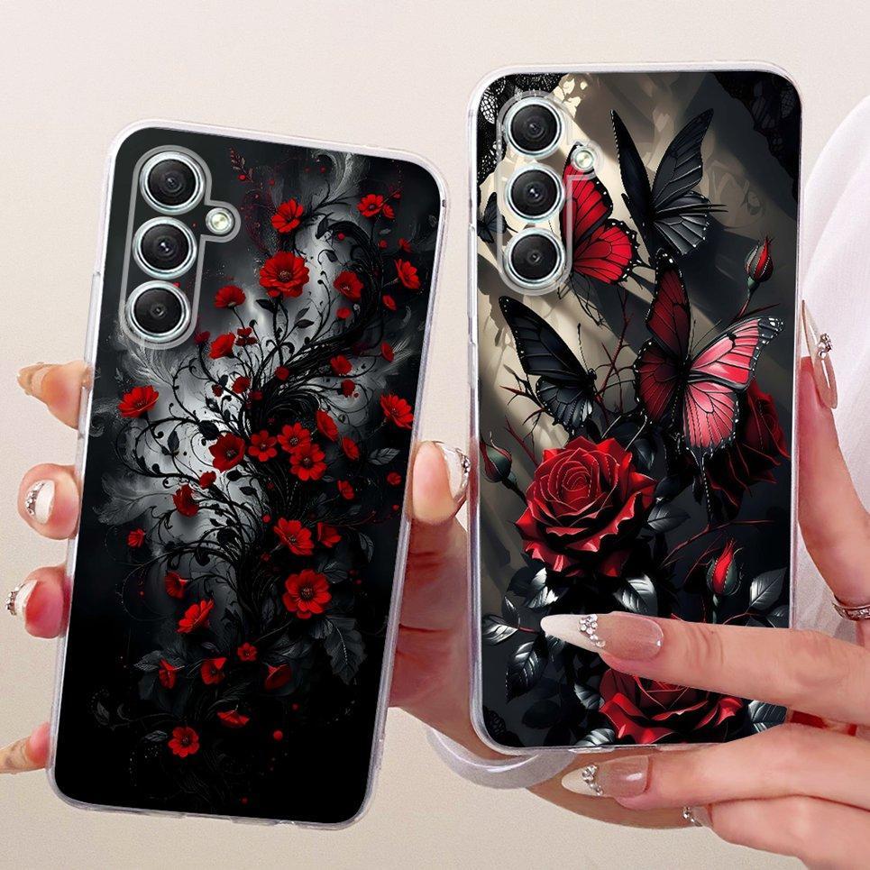 Dành Cho Samsung Galaxy A35 A34 5G Ốp Lưng Điện Thoại Hoa Bướm Nhiều Màu Sắc Mềm Trong Suốt Vỏ Silicon SM-A356B A346B