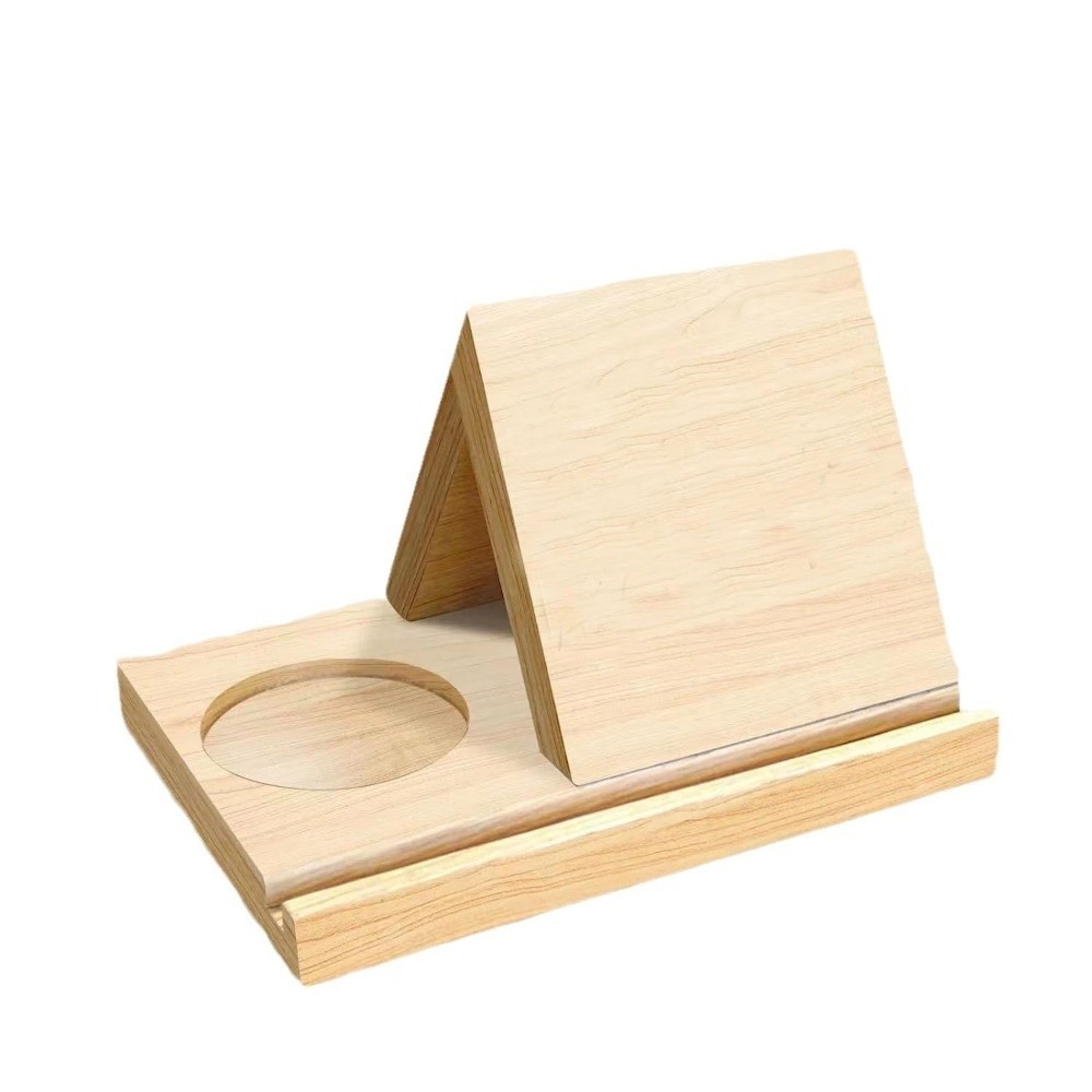Giá đỡ sách bằng gỗ PWSEND, Giá đọc sách tam giác 2 trong 1, Giá đỡ máy tính bảng di động Phòng học