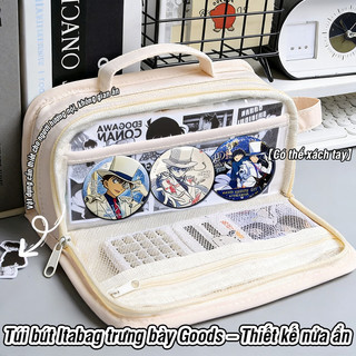 Túi đựng bút cute cho học sinh làm từ vải, thiết kế nhiều ngăn tiện lợi mang theo bút viết đến trường