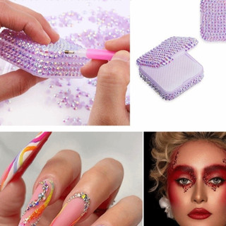 Bộ kim cương giả nhựa FILL, Thạch thạch lấp lánh nghệ thuật, Hot Nhiều màu DIY Trang trí Bedazzling Kim cương giả để trang trí kính