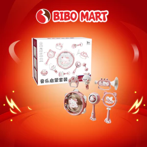 Bộ Đồ Chơi Âm Nhạc Lục Lạc 6 Chi Tiết FXB-32 Cho Bé Thiết Kế An Toàn Màu Sắc Bắt Mắt - Bibomart