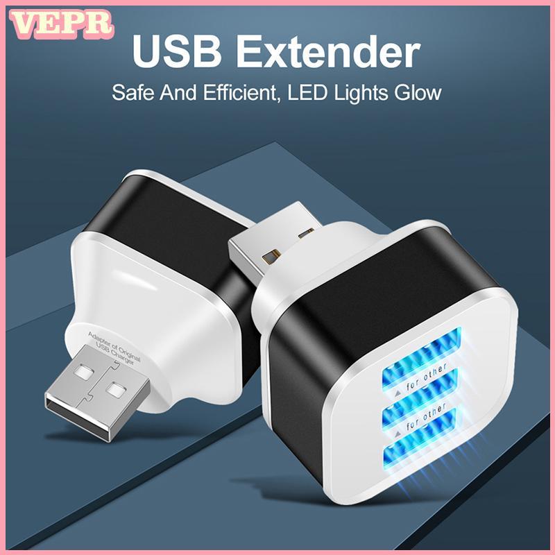 Bộ mở rộng sạc USB ô tô hương 2.0 Bộ chia USB mở rộng 3 cổng có đèn báo cắm và chạy 3 trong 1 cho trung tâm điện thoại thông minh vn