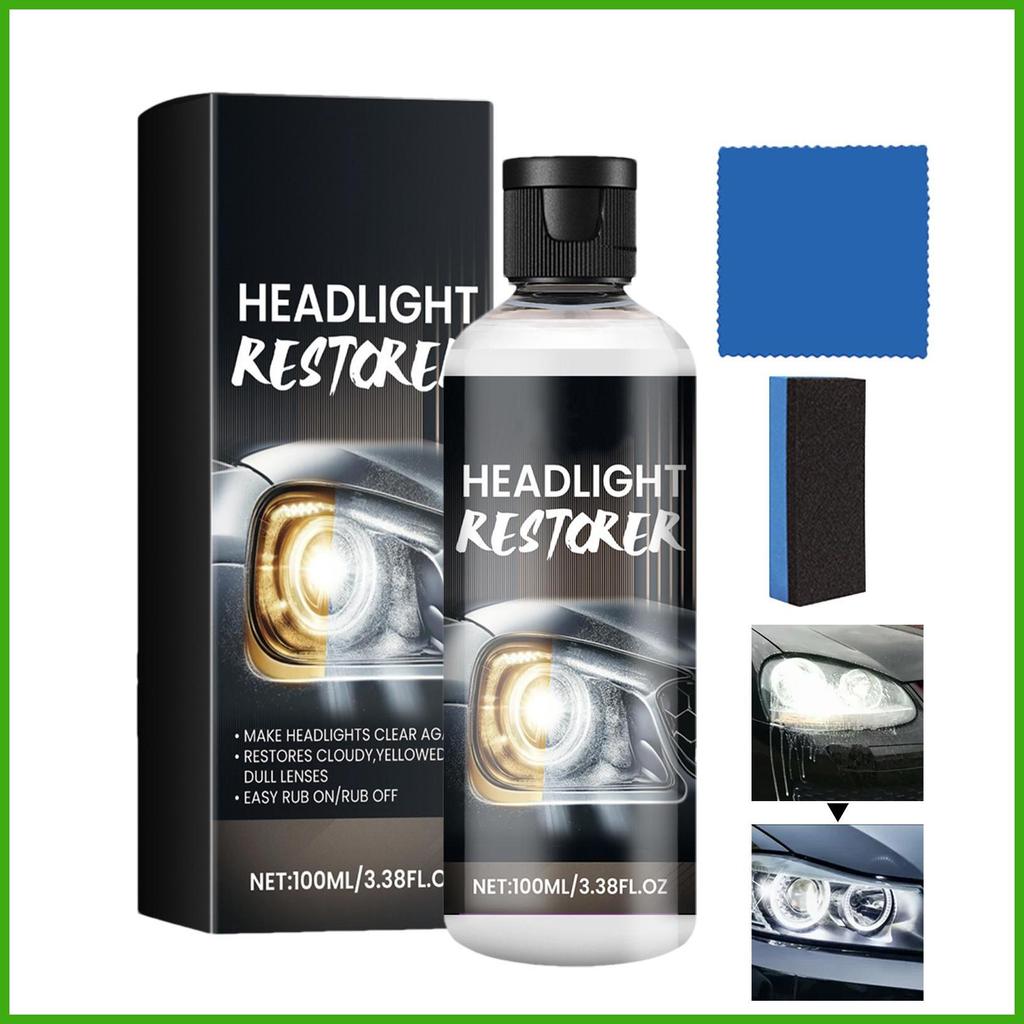 Chất lỏng phủ đèn pha 100ml Bộ phục hồi đèn pha ô tô Phục hồi đèn pha ô tô Phục hồi phục và bảo vệ chất lỏng wipqsvn